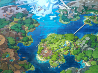 Map of Paiso in Pokémon Masters
