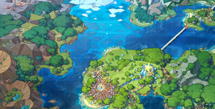 Map of Paiso in Pokémon Masters